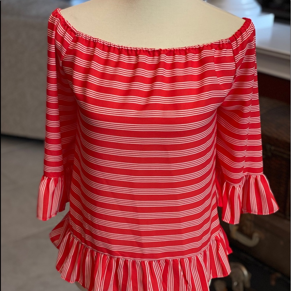 Jennifer & Grace striped top.